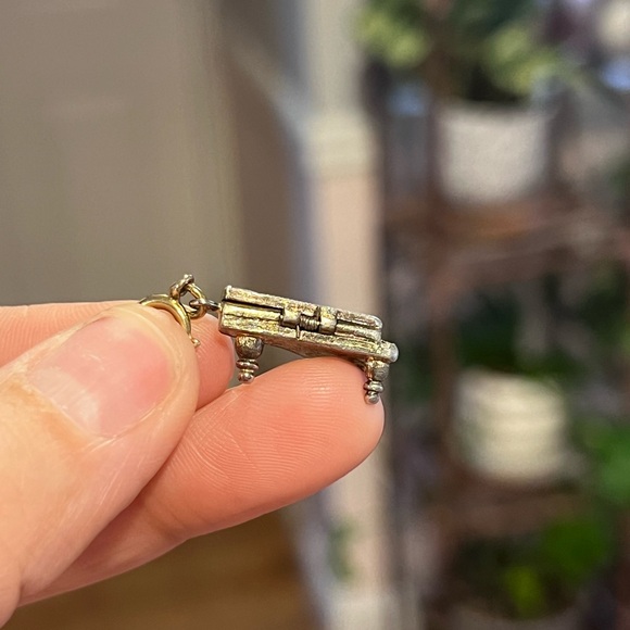 Monet Vintage Gold Mechanical Piano Charm Spring Clasp - Picture 6 of 6